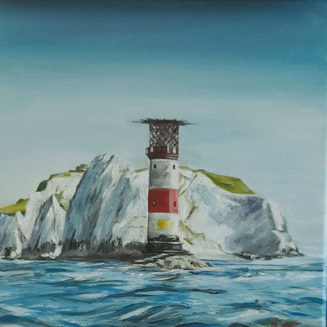 The Needles lighthouse, canvas