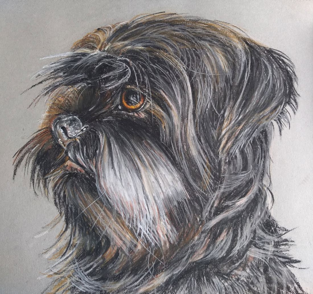 One of Stan and Ollie, my first commissions, pastel